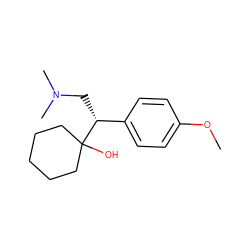 COc1ccc([C@@H](CN(C)C)C2(O)CCCCC2)cc1 ZINC000000006016