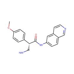 COc1ccc([C@@H](CN)C(=O)Nc2ccc3cnccc3c2)cc1 ZINC000653700704