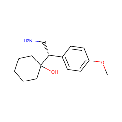 COc1ccc([C@@H](CN)C2(O)CCCCC2)cc1 ZINC000021301054