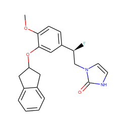 COc1ccc([C@@H](F)Cn2cc[nH]c2=O)cc1OC1Cc2ccccc2C1 ZINC000013438917