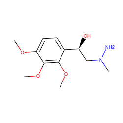 COc1ccc([C@@H](O)CN(C)N)c(OC)c1OC ZINC000064485761