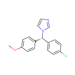 COc1ccc([C@@H](c2ccc(Cl)cc2)n2ccnc2)cc1 ZINC000027425387