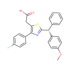 COc1ccc([C@@H](c2ccccc2)c2nc(-c3ccc(F)cc3)c(CC(=O)O)s2)cc1 ZINC000038269089