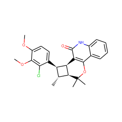 COc1ccc([C@@H]2[C@@H](C)[C@H]3[C@@H]2c2c(c4ccccc4[nH]c2=O)OC3(C)C)c(Cl)c1OC ZINC000169334490