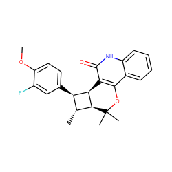 COc1ccc([C@@H]2[C@@H](C)[C@H]3[C@@H]2c2c(c4ccccc4[nH]c2=O)OC3(C)C)cc1F ZINC000169334498