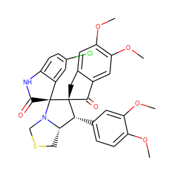 COc1ccc([C@@H]2[C@@H]3CSCN3[C@@]3(C(=O)Nc4ccc(Cl)cc43)[C@@]23Cc2cc(OC)c(OC)cc2C3=O)cc1OC ZINC000073224549