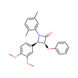 COc1ccc([C@@H]2[C@H](Oc3ccccc3)C(=O)N2c2cc(C)ccc2C)cc1OC ZINC000004182862