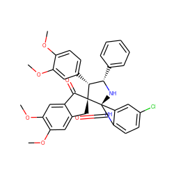 COc1ccc([C@@H]2[C@H](c3ccccc3)N[C@@]3(C(=O)Nc4ccc(Cl)cc43)[C@@]23Cc2cc(OC)c(OC)cc2C3=O)cc1OC ZINC000064549689