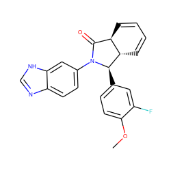 COc1ccc([C@@H]2[C@H]3C=CC=C[C@@H]3C(=O)N2c2ccc3nc[nH]c3c2)cc1F ZINC001772654574