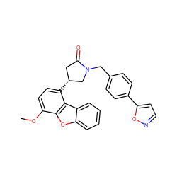 COc1ccc([C@@H]2CC(=O)N(Cc3ccc(-c4ccno4)cc3)C2)c2c1oc1ccccc12 ZINC000072317645