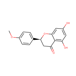 COc1ccc([C@@H]2CC(=O)c3c(O)cc(O)cc3O2)cc1 ZINC000002146973