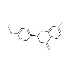 COc1ccc([C@@H]2CC(=O)c3ccc(F)cc3O2)cc1 ZINC000033814994