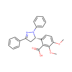 COc1ccc([C@@H]2CC(c3ccccc3)=NN2c2ccccc2)c(C(=O)O)c1OC ZINC000005198068