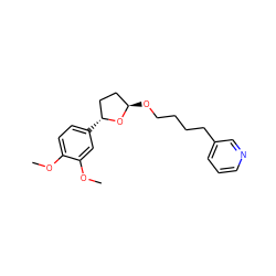 COc1ccc([C@@H]2CC[C@@H](OCCCCc3cccnc3)O2)cc1OC ZINC000029309322