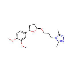 COc1ccc([C@@H]2CC[C@@H](OCCCn3c(C)nnc3C)O2)cc1OC ZINC000029316794