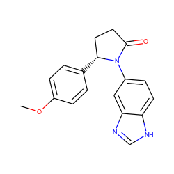 COc1ccc([C@@H]2CCC(=O)N2c2ccc3[nH]cnc3c2)cc1 ZINC000116195793