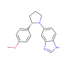 COc1ccc([C@@H]2CCCN2c2ccc3[nH]cnc3c2)cc1 ZINC000116197135