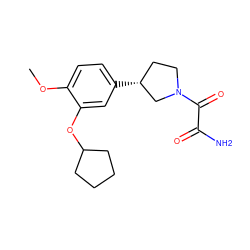 COc1ccc([C@@H]2CCN(C(=O)C(N)=O)C2)cc1OC1CCCC1 ZINC000013741092