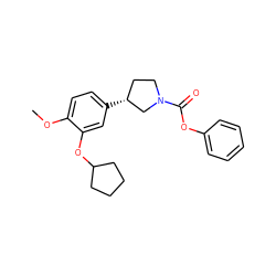 COc1ccc([C@@H]2CCN(C(=O)Oc3ccccc3)C2)cc1OC1CCCC1 ZINC000013741106