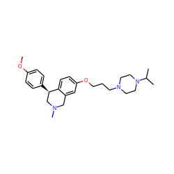 COc1ccc([C@@H]2CN(C)Cc3cc(OCCCN4CCN(C(C)C)CC4)ccc32)cc1 ZINC000028818111