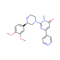 COc1ccc([C@@H]2CN(c3nc(-c4ccncc4)cc(=O)n3C)CCN2)cc1OC ZINC000116829515