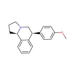COc1ccc([C@@H]2CN3CCC[C@@H]3c3ccccc32)cc1 ZINC000029236600