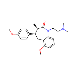 COc1ccc([C@@H]2Cc3c(OC)cccc3N(CCN(C)C)C(=O)[C@@H]2C)cc1 ZINC000013450671