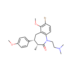 COc1ccc([C@@H]2Cc3c(ccc(Br)c3OC)N(CCN(C)C)C(=O)[C@@H]2C)cc1 ZINC000013450675