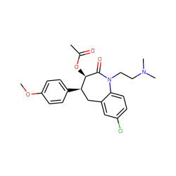 COc1ccc([C@@H]2Cc3cc(Cl)ccc3N(CCN(C)C)C(=O)[C@@H]2OC(C)=O)cc1 ZINC000013450536