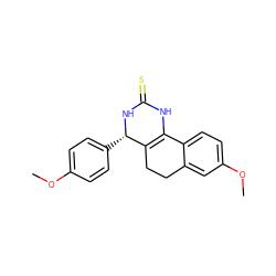 COc1ccc([C@@H]2NC(=S)NC3=C2CCc2cc(OC)ccc23)cc1 ZINC000000870291