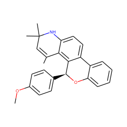 COc1ccc([C@@H]2Oc3ccccc3-c3ccc4c(c32)C(C)=CC(C)(C)N4)cc1 ZINC000013777112