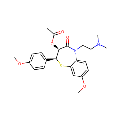 COc1ccc([C@@H]2Sc3cc(OC)ccc3N(CCN(C)C)C(=O)[C@@H]2OC(C)=O)cc1 ZINC000013450539