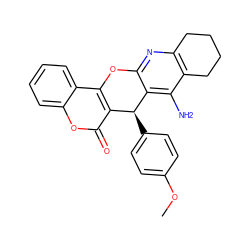 COc1ccc([C@@H]2c3c(nc4c(c3N)CCCC4)Oc3c2c(=O)oc2ccccc32)cc1 ZINC000096284162