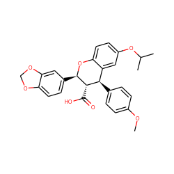 COc1ccc([C@@H]2c3cc(OC(C)C)ccc3O[C@H](c3ccc4c(c3)OCO4)[C@H]2C(=O)O)cc1 ZINC000013473504