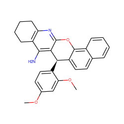 COc1ccc([C@@H]2c3ccc4ccccc4c3Oc3nc4c(c(N)c32)CCCC4)c(OC)c1 ZINC000095561504