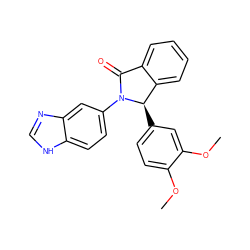 COc1ccc([C@@H]2c3ccccc3C(=O)N2c2ccc3[nH]cnc3c2)cc1OC ZINC000116194188