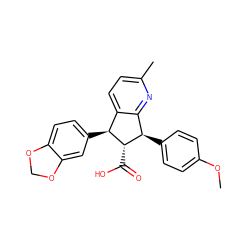 COc1ccc([C@@H]2c3nc(C)ccc3[C@H](c3ccc4c(c3)OCO4)[C@H]2C(=O)O)cc1 ZINC000013859848