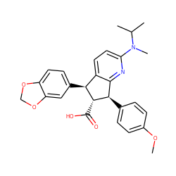 COc1ccc([C@@H]2c3nc(N(C)C(C)C)ccc3[C@H](c3ccc4c(c3)OCO4)[C@H]2C(=O)O)cc1 ZINC000013859864