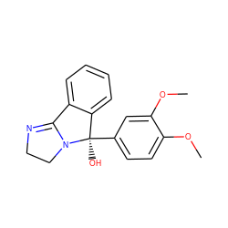 COc1ccc([C@]2(O)c3ccccc3C3=NCCN32)cc1OC ZINC000013491066