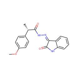 COc1ccc([C@H](C)C(=O)N/N=C2\C(=O)Nc3ccccc32)cc1 ZINC000072184164