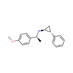 COc1ccc([C@H](C)N[C@H]2C[C@@H]2c2ccccc2)cc1 ZINC000044674138