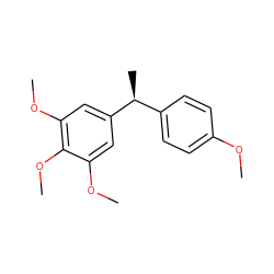 COc1ccc([C@H](C)c2cc(OC)c(OC)c(OC)c2)cc1 ZINC000049784640