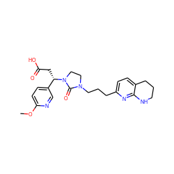 COc1ccc([C@H](CC(=O)O)N2CCN(CCCc3ccc4c(n3)NCCC4)C2=O)cn1 ZINC000001490256