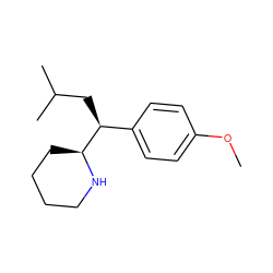 COc1ccc([C@H](CC(C)C)[C@@H]2CCCCN2)cc1 ZINC000035090506