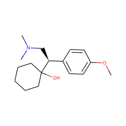 COc1ccc([C@H](CN(C)C)C2(O)CCCCC2)cc1 ZINC000000896698