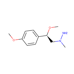 COc1ccc([C@H](CN(C)N)OC)cc1 ZINC000064475016
