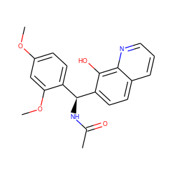 COc1ccc([C@H](NC(C)=O)c2ccc3cccnc3c2O)c(OC)c1 ZINC000001209795