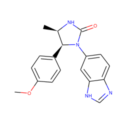 COc1ccc([C@H]2[C@@H](C)NC(=O)N2c2ccc3nc[nH]c3c2)cc1 ZINC000116829104