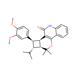 COc1ccc([C@H]2[C@H]3c4c(c5ccccc5[nH]c4=O)OC(C)(C)[C@H]3[C@@H]2C(C)C)cc1OC ZINC000169334506