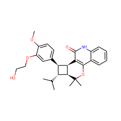 COc1ccc([C@H]2[C@H]3c4c(c5ccccc5[nH]c4=O)OC(C)(C)[C@H]3[C@@H]2C(C)C)cc1OCCO ZINC000169334514